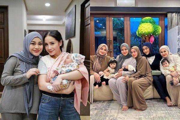 artis jenguk baby Azura (Instagram.com/aurelie.hermansyah)