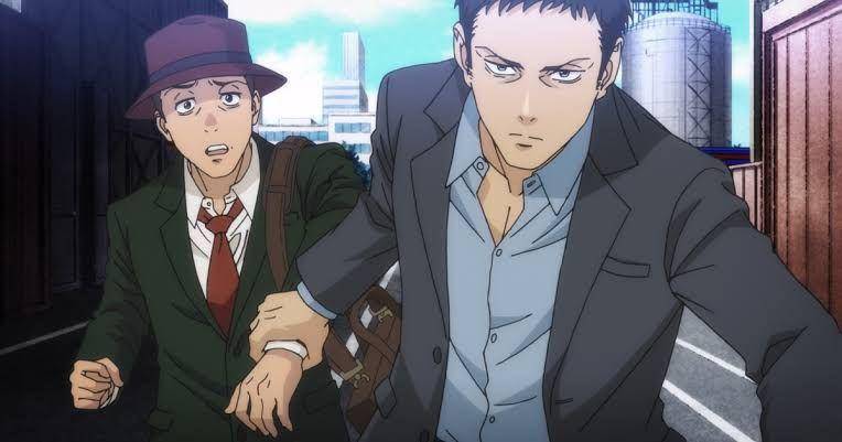 Kyouichi Majima menarik tangan Tetsuo Tosu. (dok. Tezuka Productions/My Home Hero)