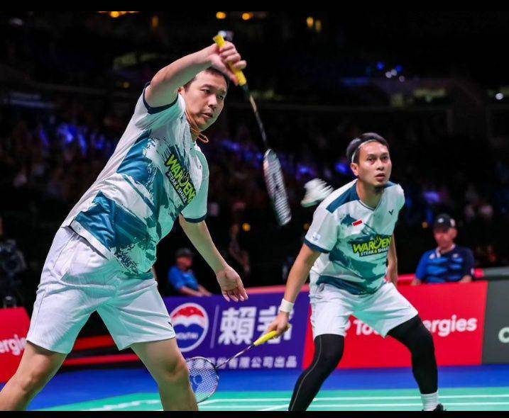 Potret The Daddies saat berlaga di BWF World Championship 2023. (instagram.com/hendrasansan)