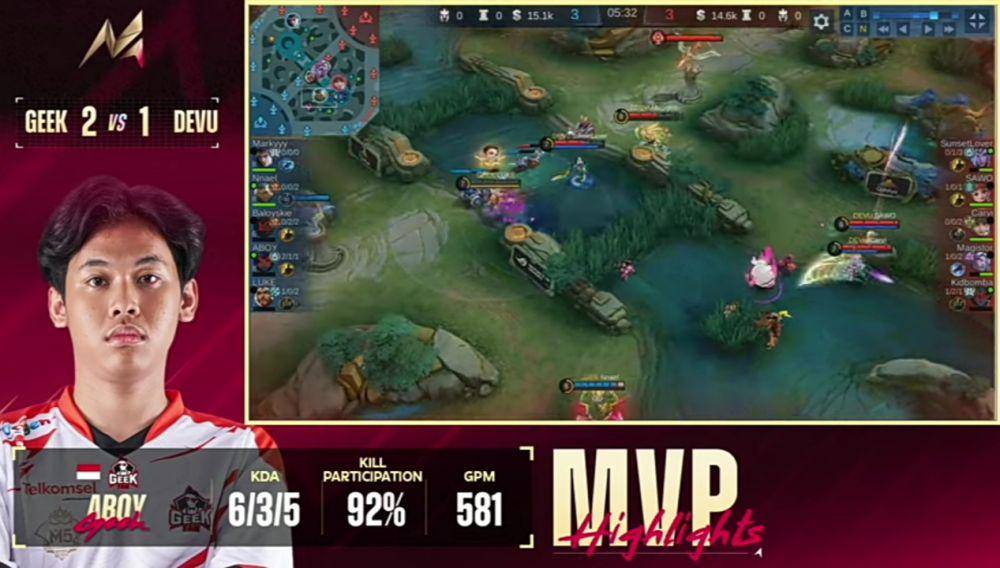 cuplikan match kedua (youtube.com/MPLIndonesia)