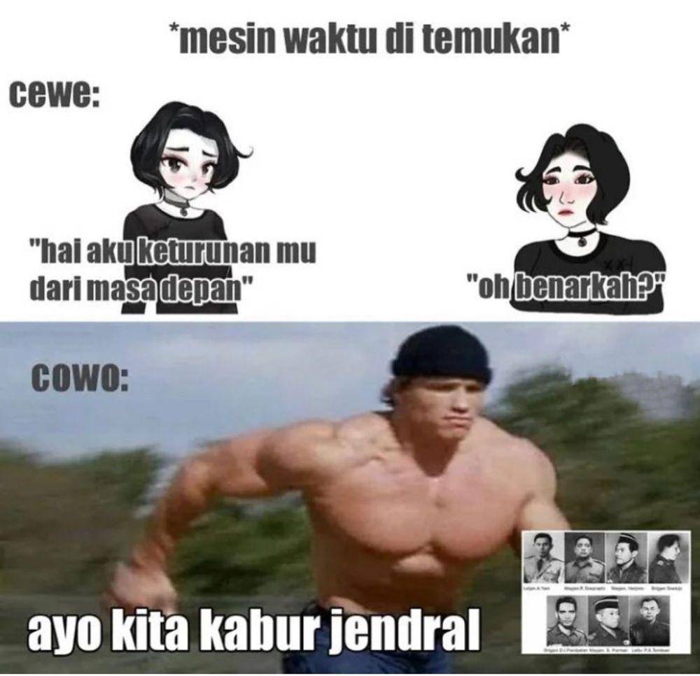 meme Arnold lari (instagram.com/rumah_shitmeme.id)