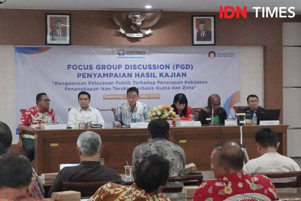Acara FGD yang membahas implementasi aturan penangkapan ikan terukur berbasis zona dan kuota yang diadakan di DKP Jawa Tengah. (IDN Times/Fariz Fardianto (