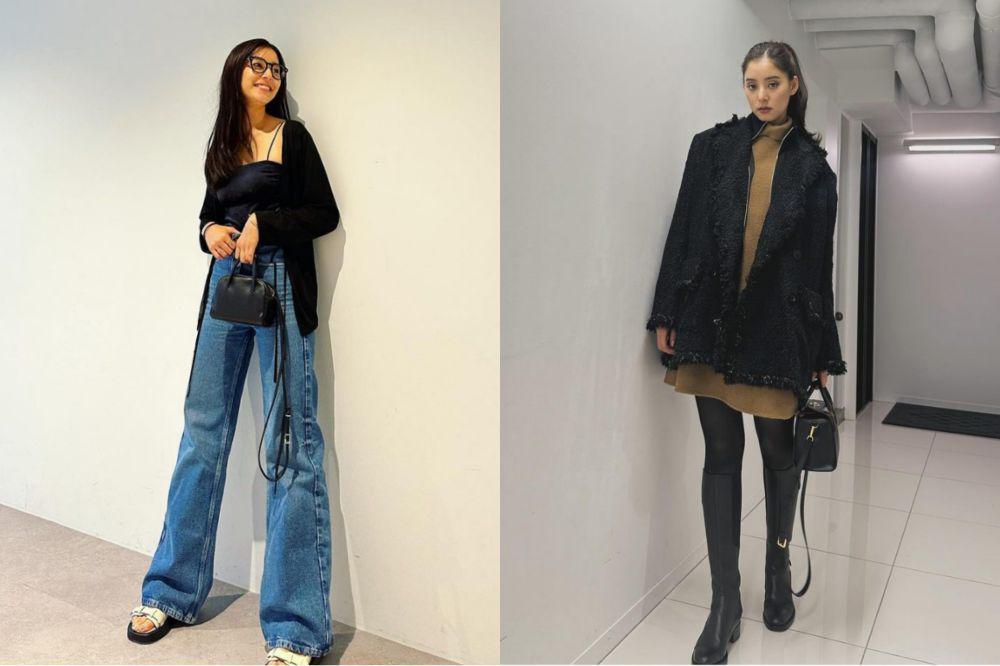 8 Inspirasi Padu Padan Outfit Hitam ala Yuko Araki, Gampang Disontek