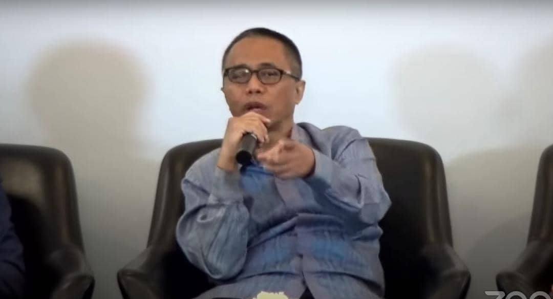 Dewan Pakar TKN Prabowo-Gibran Drajad Wibowo saat diskusi terkait hilirisasi dan dampak lingkungan yang diselenggarakan CSIS Indonesia. (Tangkapan Layar)