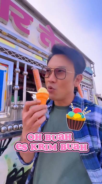 potret Denny Sumargo wisata kuliner di India (instagram.com/sumargodenny)