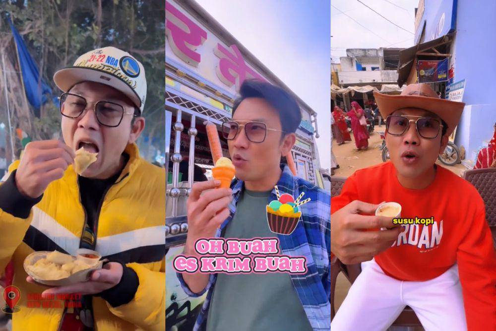 potret Denny Sumargo wisata kuliner di India (instagram.com/sumargodenny)