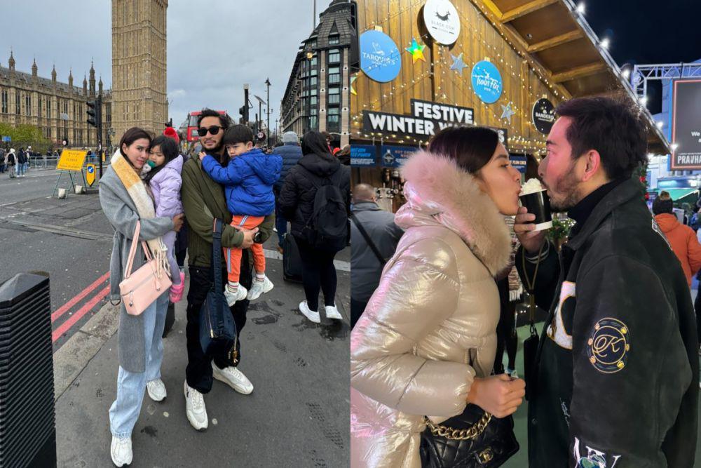 7 Momen Syahnaz Sadiqah di London, Liburan Sambil Temani Suami Kerja