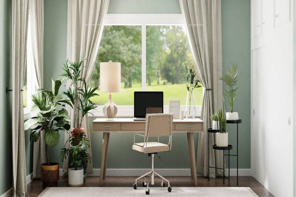 ilustrasi ruang kerja di rumah (unsplash.com/Spacejoy)