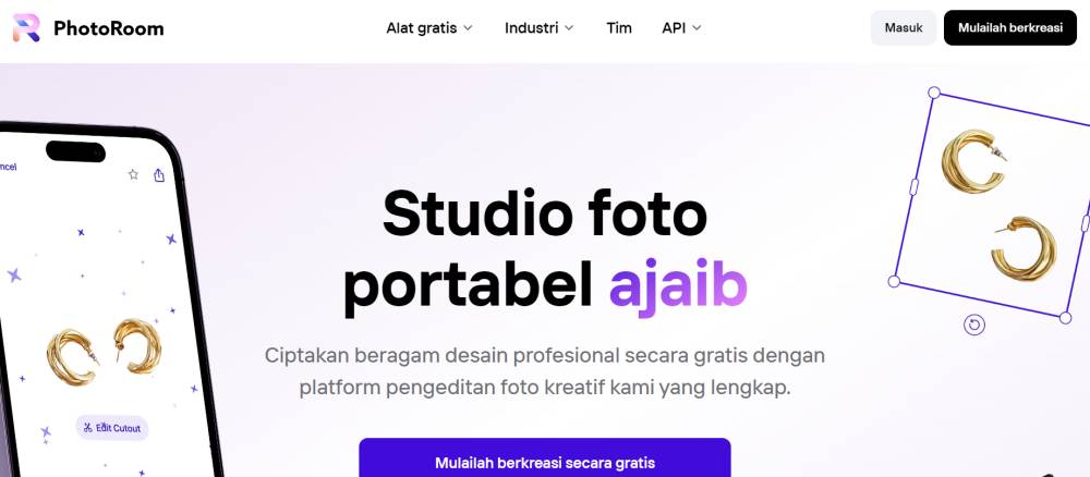 Halaman beranda PhotoRoom (Dok. PhotoRoom)