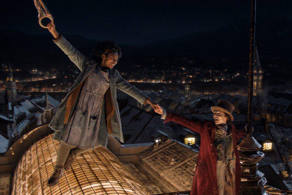 Calah Lane dan Timothée Chalamet dalam film Wonka (dok. Warner Bros. Pictures/Wonka)
