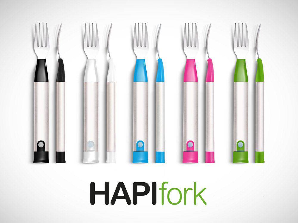 HAPIfork untuk menjaga kecepatan makanmu (kickstarter.com/hapifork)