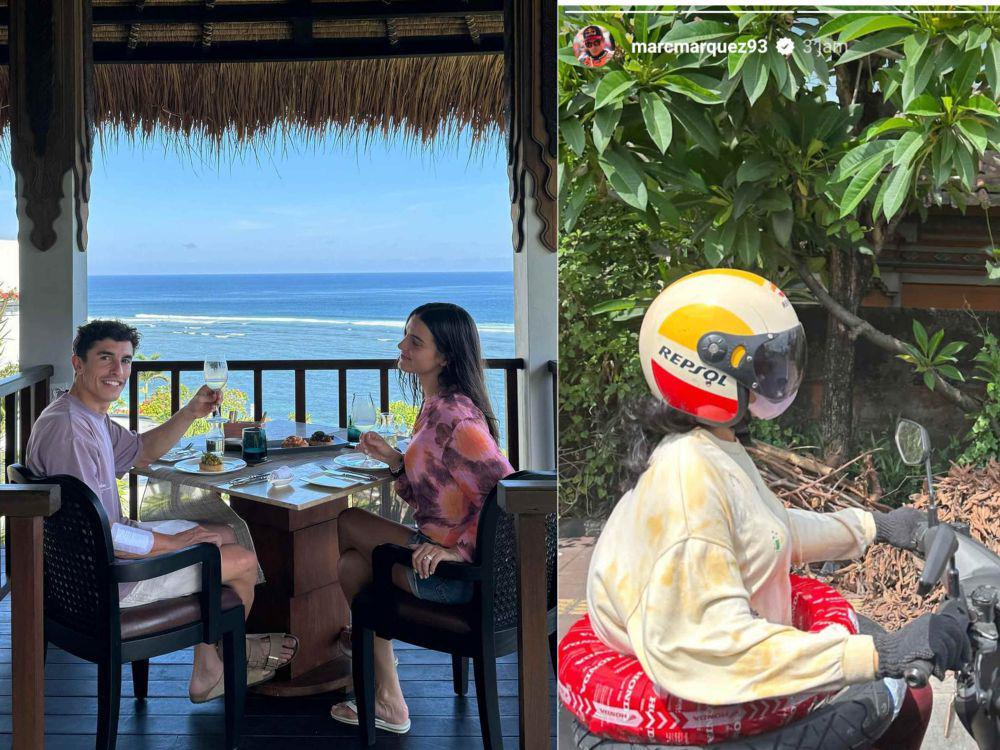 9 Potret Liburan Marc Marquez dan Kekasih di Bali, Temui Momen Kocak