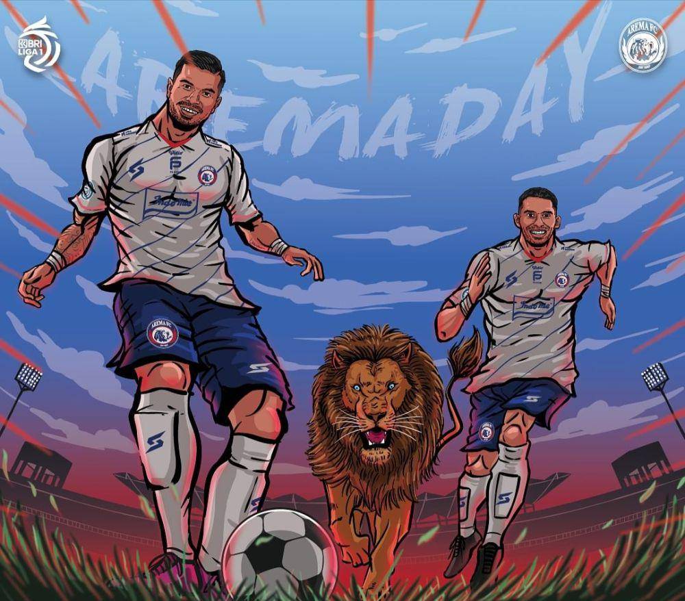 Ilustrasi 2 pemain asing baru Arema FC, Gilbert Alvarez dan Julian Guevara. (Instagram/@aremafcofficial)