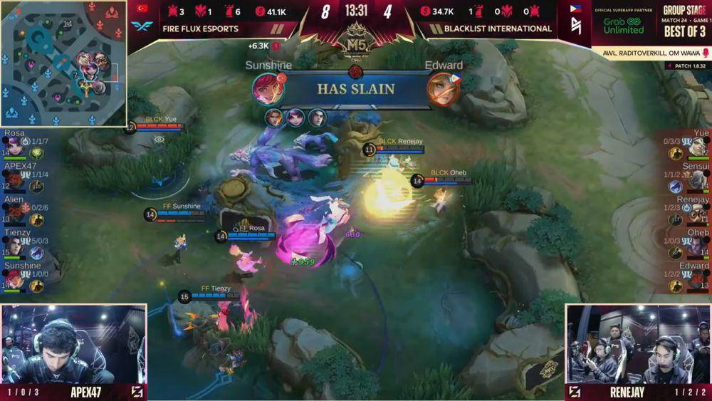 FF Rosa menunjukkan teamfight yang solid. (youtube.com/MPL Indonesia)