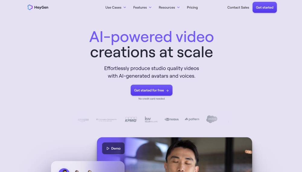 tampilan website Heygen (dok. Heygen)