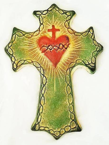 Sacred heart cross (catholicsupply.com)