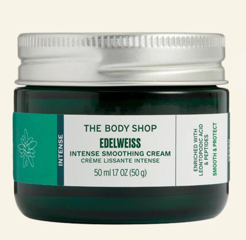 The Body Shop Edelweiss Smoothing Day Cream (thebodyshop.co.id)