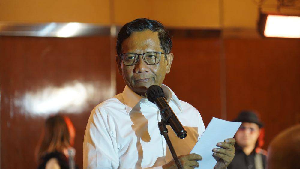Menteri Koordinator Bidang Politik, Hukum dan Keamanan, Mahfud MD ketika melakukan kampanye di Bandung, Jawa Barat. (Dokumentasi tim media Mahfud)