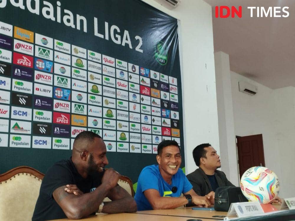Pelatih PSPS Ridwan Saragih jelang duel kontra PSMS Medan (IDN Times/Doni Hermawan)