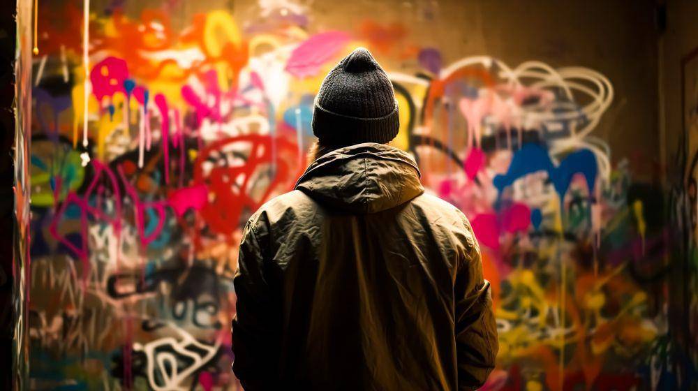 Cowok sedang membuat grafiti (123rf.com/uximetcpavel)