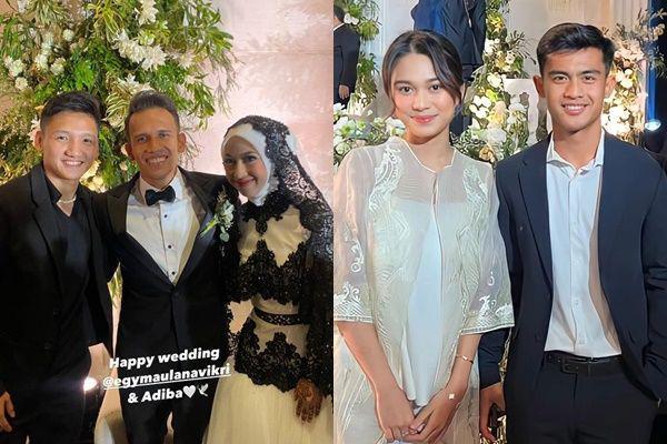7 Potret Pemain Timnas di Pernikahan Adiba Khanza dan Egy Maulana