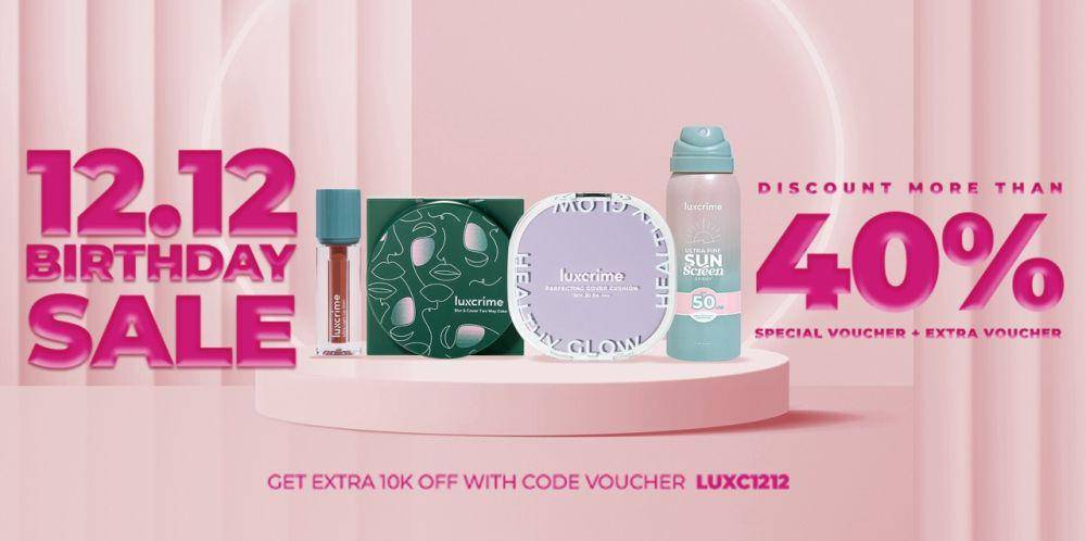 Promo skincare 12.12. (shopee.co.id/luxcrime)