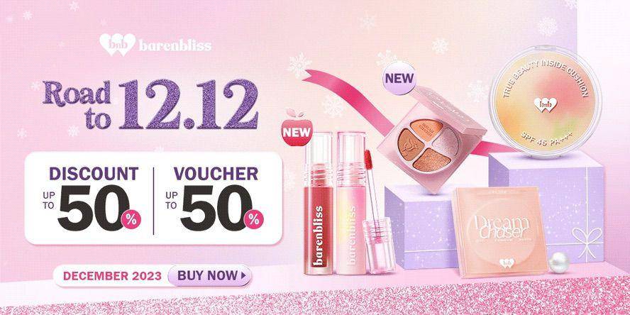 Promo skincare dan makeup 12.12. (shopee.co.id/barenbliss)