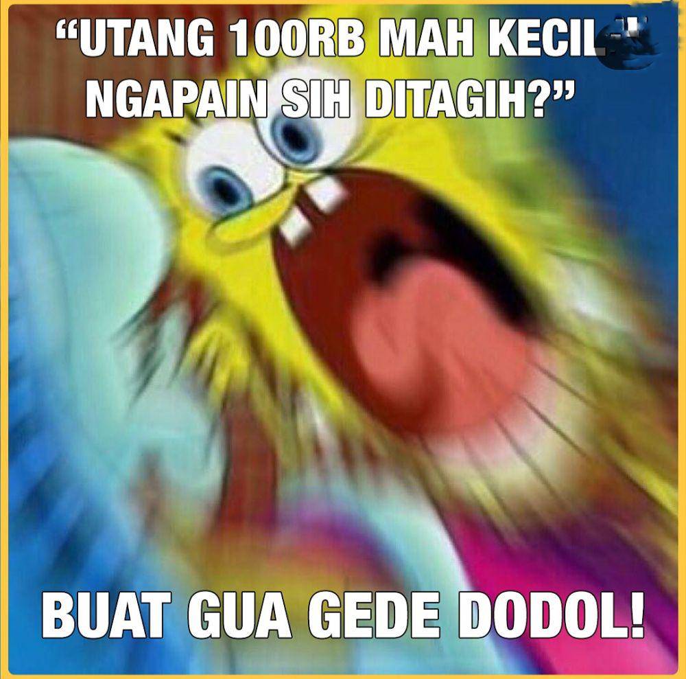 meme SpongeBob emosi (instagram.com/mrci.id)