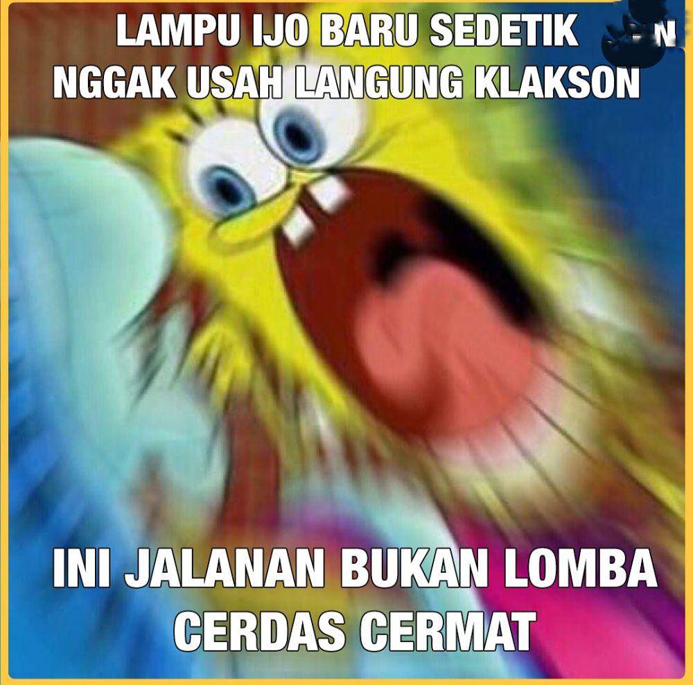 meme SpongeBob emosi (instagram.com/mrci.id)