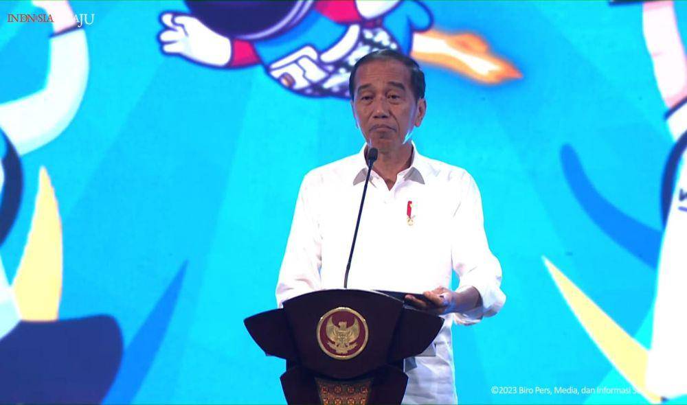Presiden Jokowi dalam pembukaan Vokasifest dan Festival Kampus Merdeka ke-3 di Taman Ismail Marzuki, Jakarta (Youtube.com/Sekretariat Presiden)