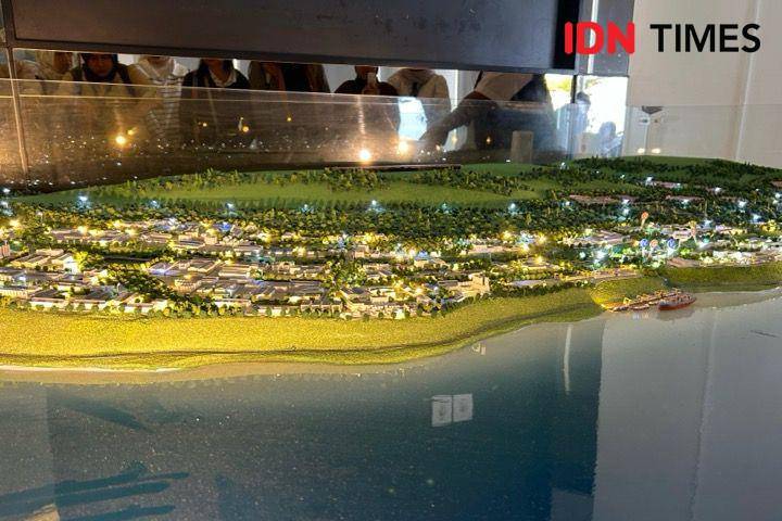 Maket Kawasan Industri Terpadu (KIT) Batang atau Grand Batang City. (IDN Times/Triyan)