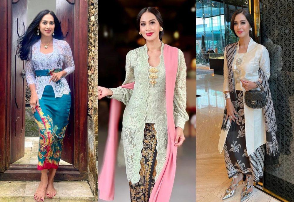 14 Kebaya Klasik Diah Permatasari yang Gayanya Glamor ala Ningrat