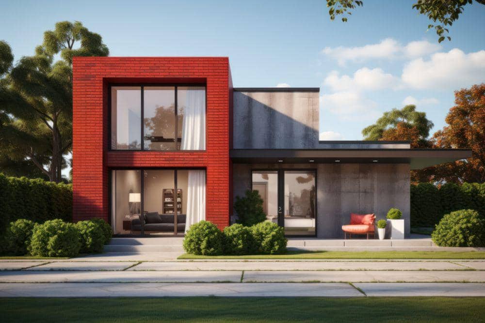 ilustrasi desain fasad rumah minimalis dengan sentuhan industrial (rawpixel.com/rawpixel)