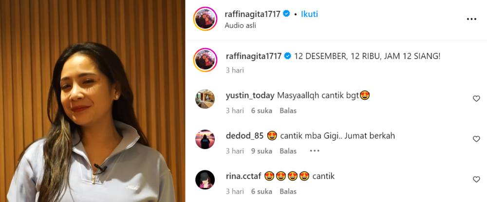 Posting-an Nagita Slavina (instagram.com/raffinagita1717)