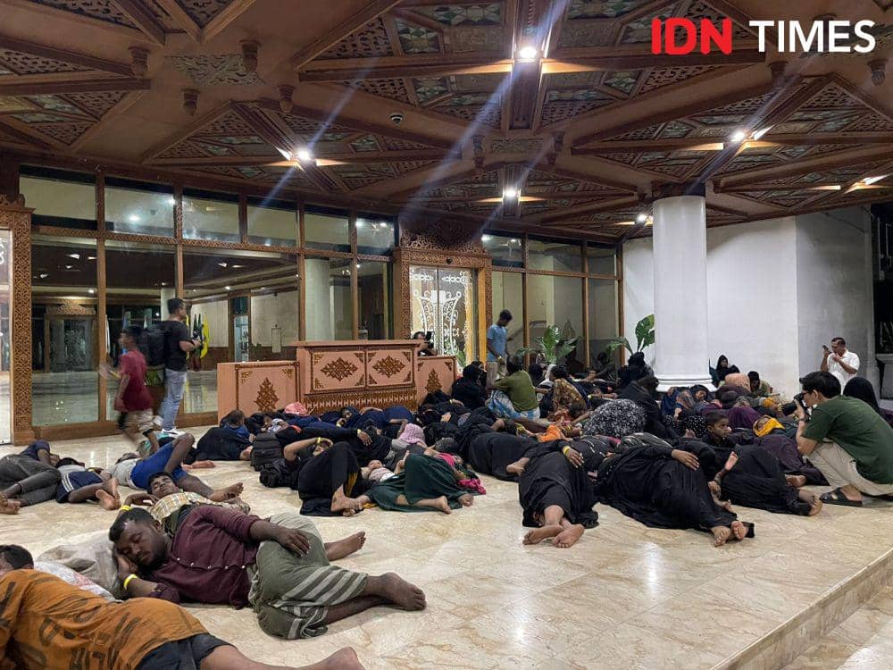 Warga negara asing diduga pengungsi Etnis Rohingya di Aceh. (Dokumentasi Tati untuk IDN Times)