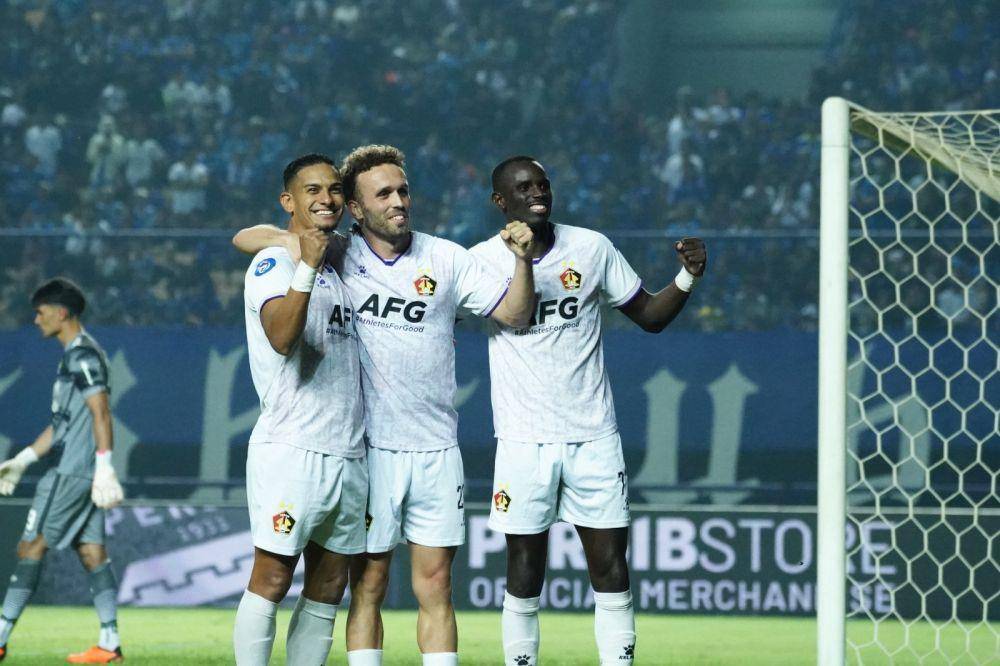 Pemain Persik Kediri saat selebrasi usai kalahkan Persib Bandung. IDN Times/ istimewa