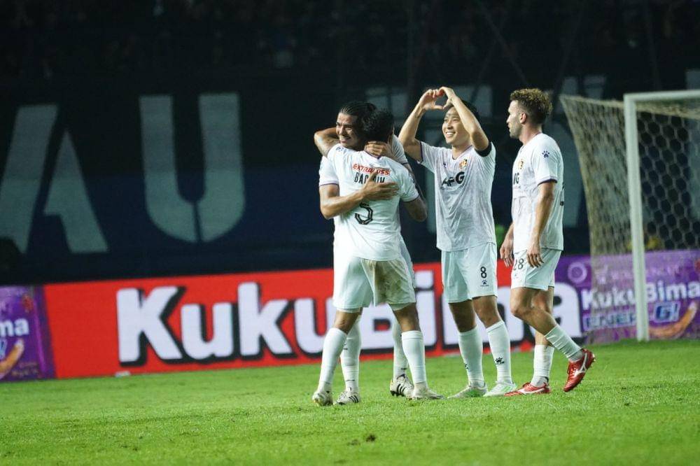 Pemain Persik Kediri saat selebrasi usai kalahkan Persib Bandung. IDN Times/ istimewa