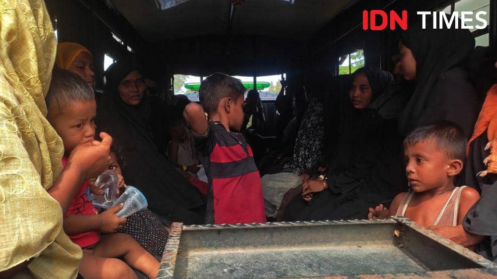 Warga negara asing diduga pengungsi Etnis Rohingya di Aceh. (IDN Times/Mhd Saifullah)