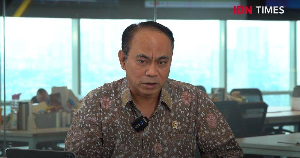 Menkominfo, Budi Arie Setiadi dalam acara Real Talk with with Uni Lubis, Jumat (8/12) (IDN Times/Amara Zahra)