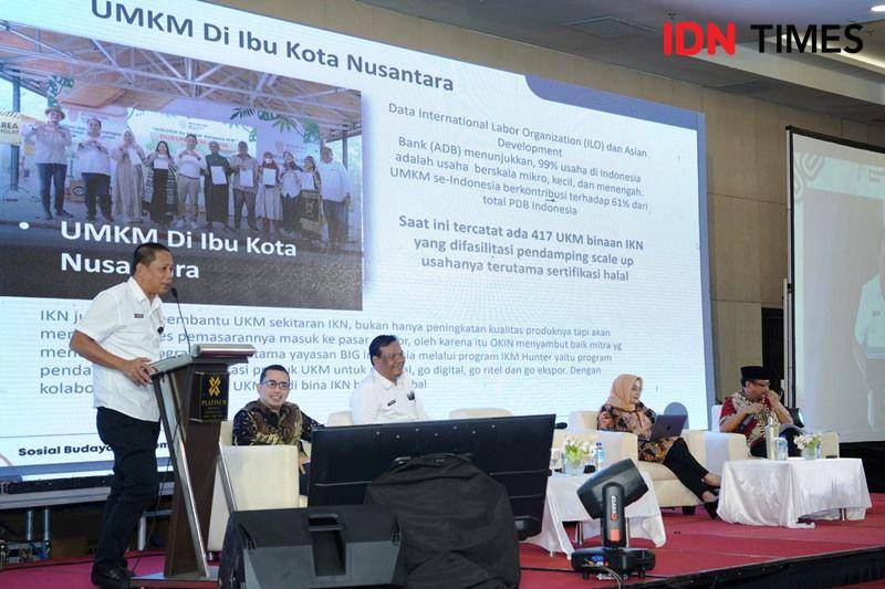 Deputi Alimuddin saat berikan penjelaskan kepada peserta sosialisasi. Foto Humas OIKN (IDN Times/Ervan)