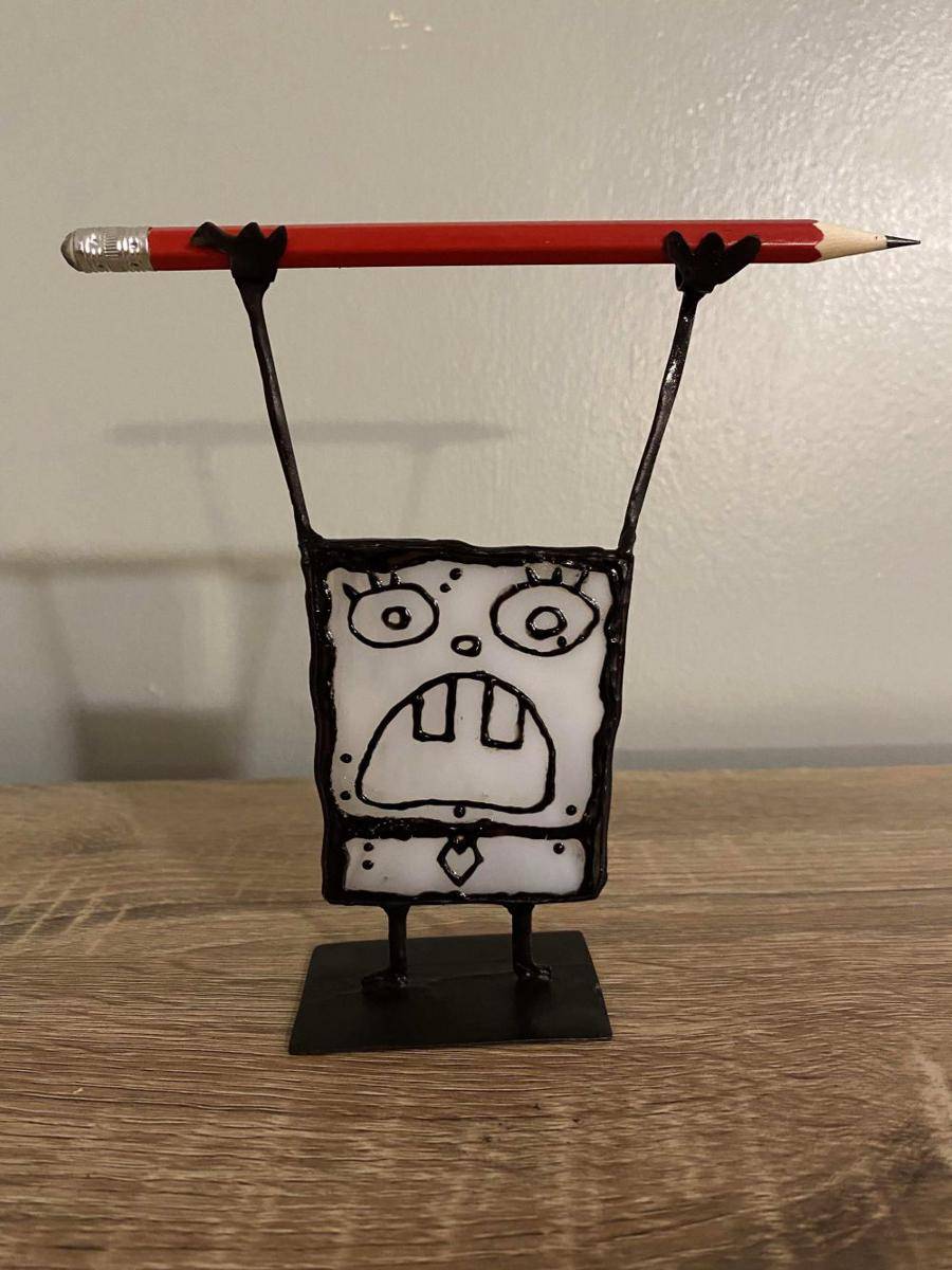 potret karya buatan tangan bertema SpongeBob (reddit.com/user/KimFrancesArt)