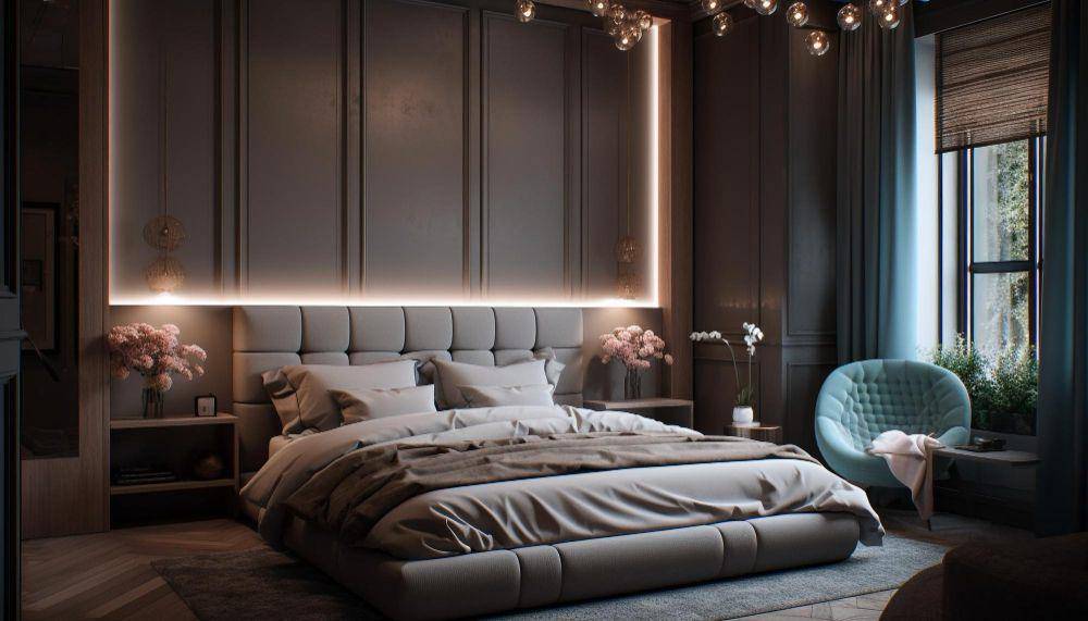 ilustrasi kamar tidur kontemporer (freepik.com/vecstock)