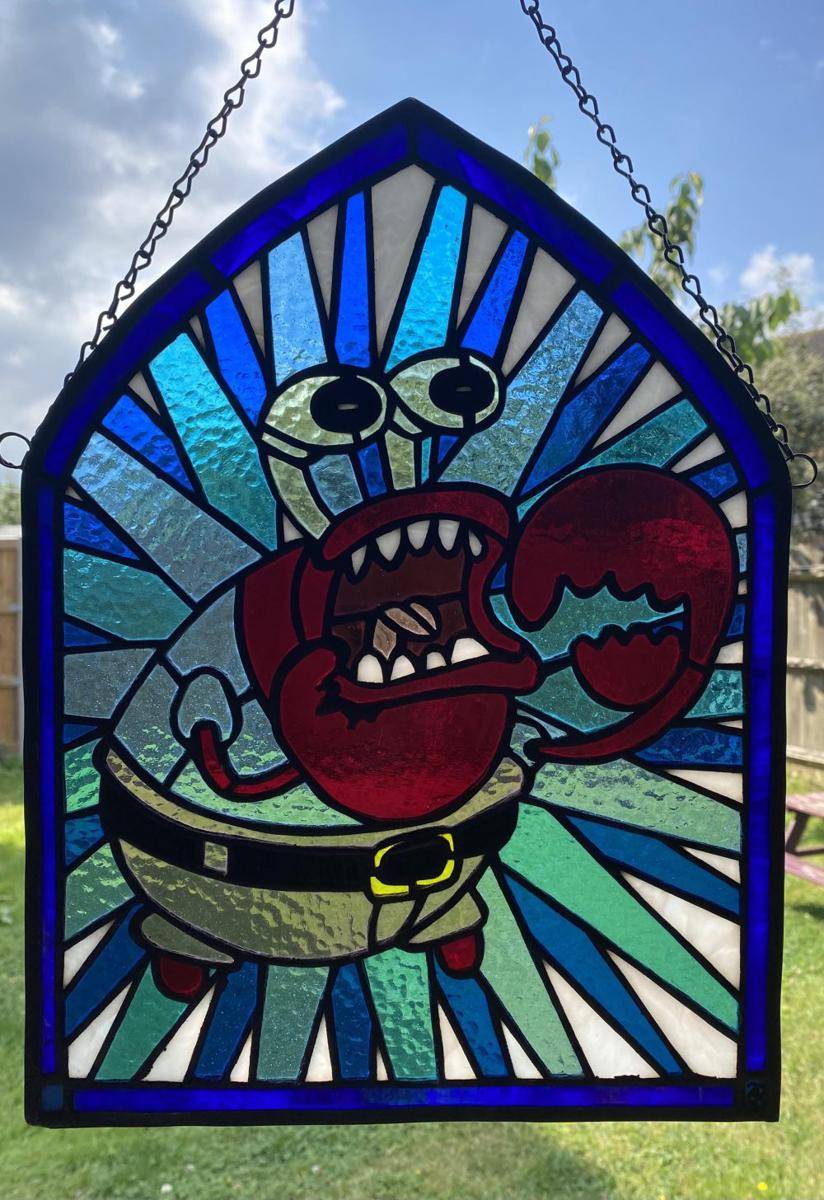 potret karya buatan tangan bertema SpongeBob (reddit.com/user/KimFrancesArt)