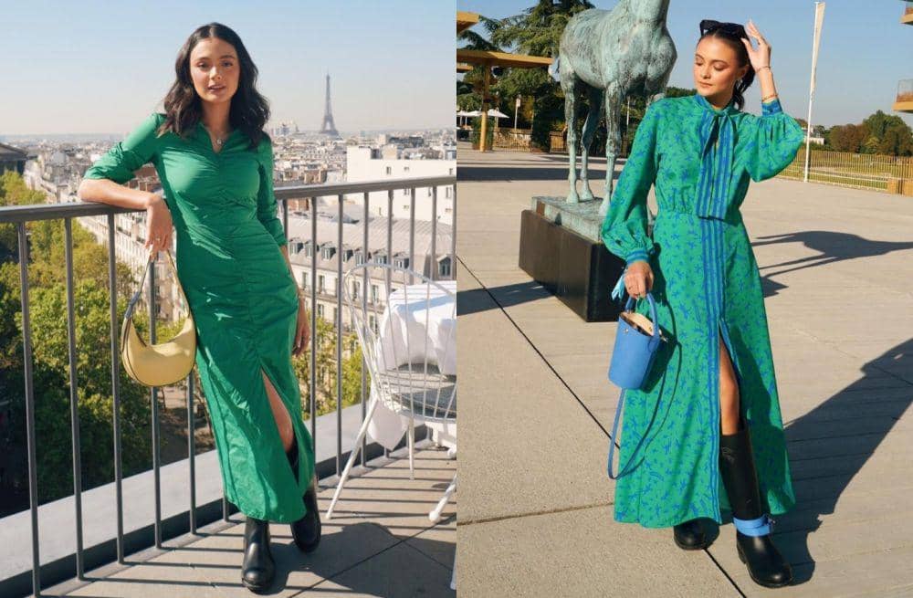 8 Ide Outfit Girly Serba Warna Hijau ala Amanda Rawles, Fresh Banget!