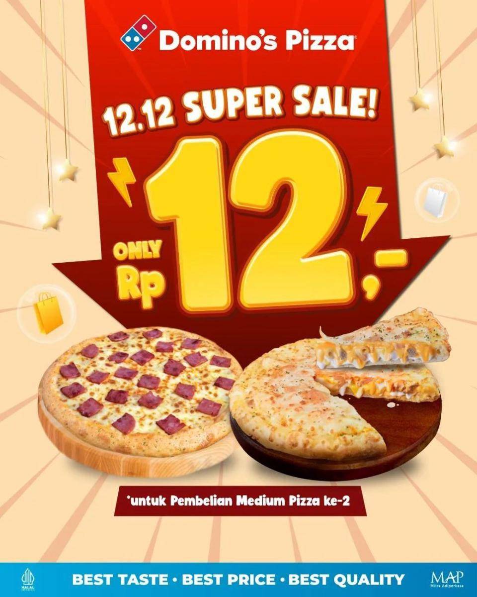 Promo 12.12 Domino's Pizza 2023 (instagram.com/dominos_id)