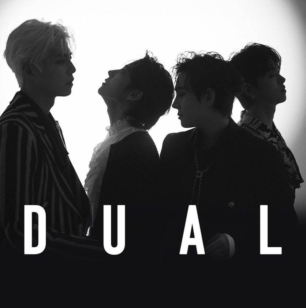 konsep foto album DUAL milik The Rose (twitter.com/TheRose_0803)