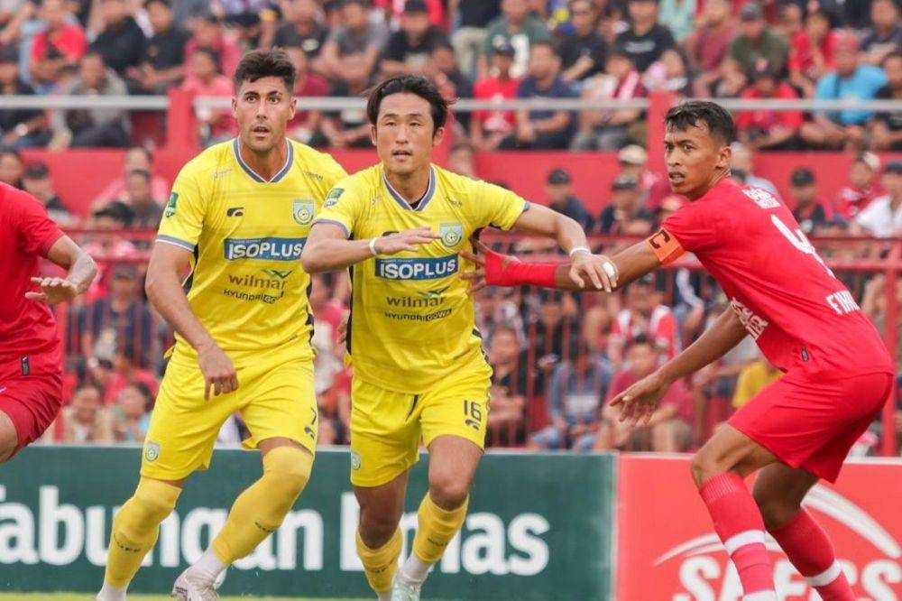 Gresik United dalam laga melawan Persijap Jepara pada putaran kedua Liga 2 2023/2024. (instagram.com/gresikunited)