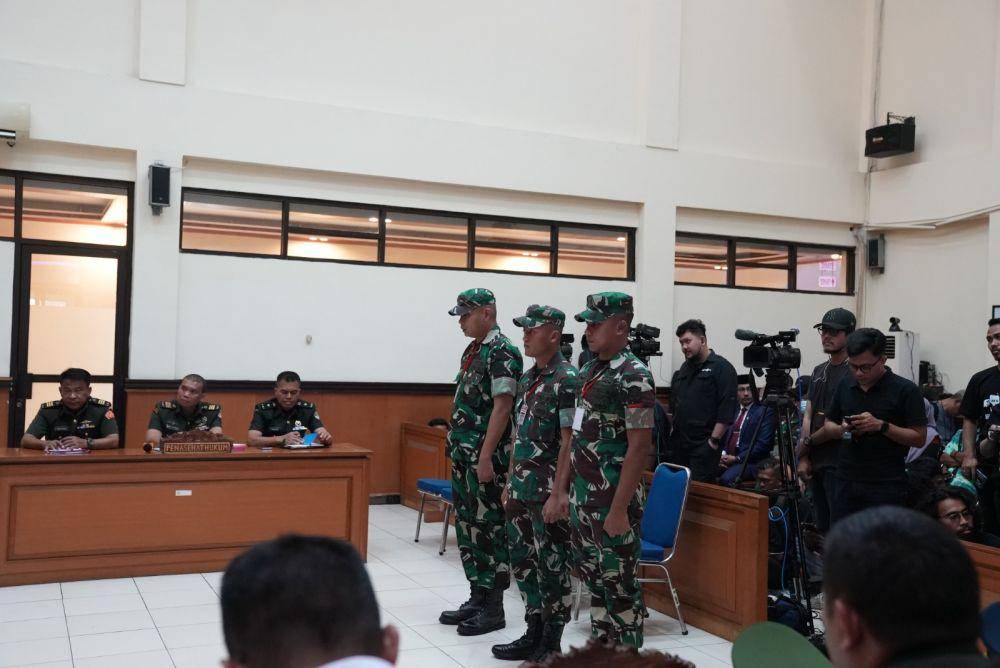 Tiga prajurit TNI yang membunuh warga Aceh, Imam Masykur, dijatuhi hukuman penjara seumur hidup. (Dokumentasi Puspen TNI)