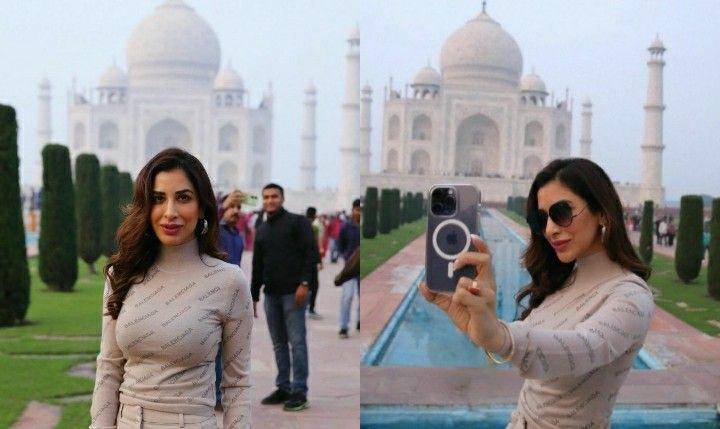 8 Potret Artis India Sophie Choudry Main ke Taj Mahal, Terpesona!