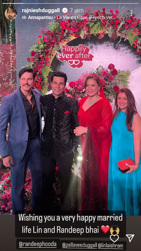 resepsi Randeep Hooda (instagram.com/rajnieshduggall)